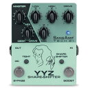 YYZに新たな機能が追加して新登場 YYZ SHAPE SHIFTERはRUSHのアルバム”Moving Pictures “40周年を記念した限定ペダルMP40の特徴をそのままYYZ SHAPE-SHIFTERに搭載した新モデルです。 YYZペダルをベースに12dBのプレゼンスブーストが演出可能な全く新しいBOOSTスイッチによりトップエンドのディストーションを増加させることが出来ます。 更にSHAPE SHIFTERボタンをオンにすると6dBのSchmegilka(シュメギルカ)をトップに加えることが可能です。 ・オールアナログのSansAmpテクノロジー ライブではパワー・アンプとスピーカーを駆動し既存のアンプ・セットアップを補強したり、PAシステムのミキサーに直接接続することが可能です。 ・ミックス・コントロール ハイエンドなクリーン（Deep）と荒々しい真空管アンプの音色（Drive）の比率をうまく調節します。 ・TIGHTスイッチ クリーンはサウンドにメリハリをつけ、ディストーションはよりキレのあるサウンドに仕上げることができます。 ・BOOST/SHAPE SHIFTER BOOSTスイッチは12dBのトップエンドの歪みを増加。 SHAPE SHIFTERスイッチは6dBのSchmegilka(シュメギルカ)をトップに加えることが可能です。 ・ドライブ 真空管アンプの出力部をプッシュしたときのような、全体のゲインとオーバードライブの量を調整します。 ・電源 標準的な 9V アルカリ電池 006P(別売)を使用します。 注:In にプラグが刺さっていると電源が作動します。 電池の消耗を防ぐため使わないときはプラグを抜いてください。 下記スペックのアダプター以外を使用すると破損したり、保証が受けられなくなる場合があります。 DC9V>100mA 2.1mm プラグセンターマイナス お問い合わせダイヤル:03-3259-0031　