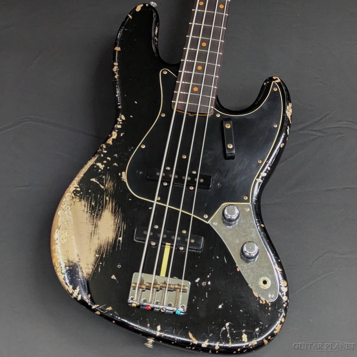 Fender Custom Shop 1961 Jazz Bass Heavy Relic -Black over Shoreline Go...