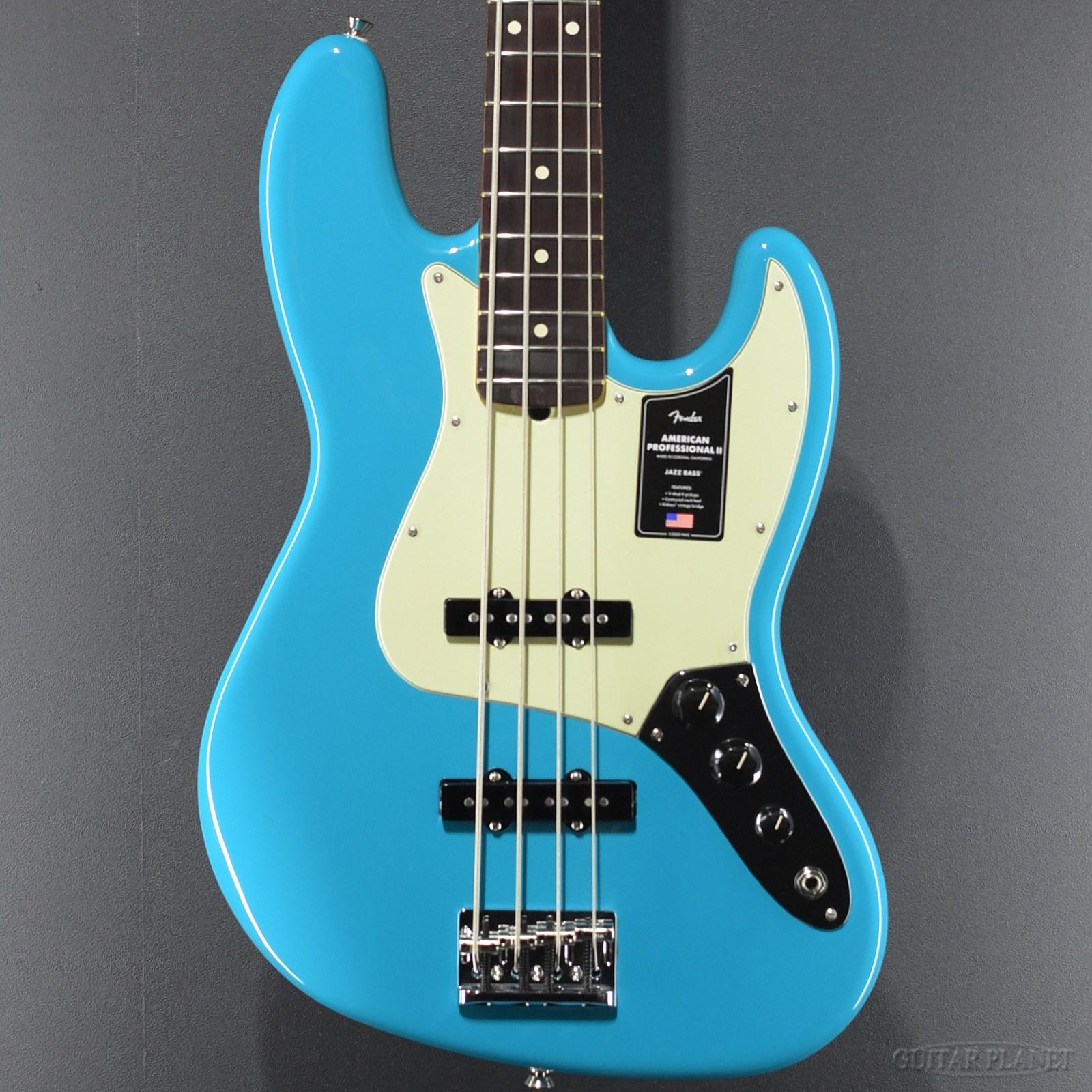 Fender American Professional II Jazz Bass -Miami Blue- 新品[フェンダー,Made in USA,アメリカ製][ジャズベース,ジャズベ][ブルー,青][Electric Bass,ベース,エレキベース]