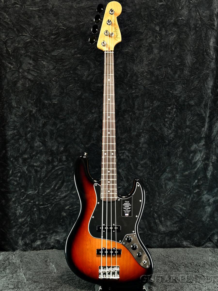 Fender American Professional Classic Jazz Bass -3 Color Sunburst- 新品[フェンダー,Made in USA,アメリカ製][ジャズベース,ジャズベ][サンバースト,茶色][Electric Bass,ベース,エレキベース]