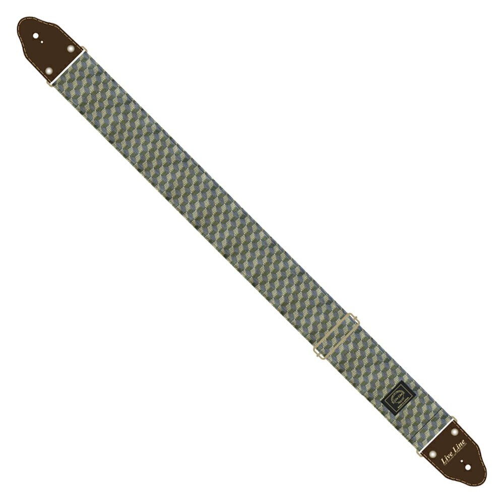 Rakuten - Live Line LSB45JS504 畳縁ストラップ ギターストラップ[ライブライン][Guitar Strap][畳縁][Green,グリーン,緑][ギター/ベース用]