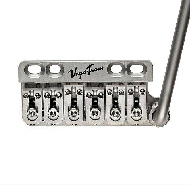 ●Vega-Trem VT1 Special standard 通常の6本ネジで取り付けられているトレモロを搭載したギター用、トレモロブロックは高品質な真鍮（BRASS）製、他のパーツは高品質のステンレススチール製。 温かみのある音色と優れたサステインを実現するために設計された真鍮製ブロックを採用し、VT1 Ultra Trem より価格を下げることができました。 本体、アームの他に、止めネジ-4本、2本セットのスプリング4種類（HIGH TENSION）（MEDIUM TENSION）（LOW TENSION）（EXTRALOW TENSION）、1.5 mmと2.5 mmの六角レンチがセットになっています。 ●ヨーロッパで開発されたストラトキャスターのための画期的な次世代トレモロ ストラトキャスター（以後、STモデルと略します。）をお持ちのギタリストなら誰もがフロイドタイプのトレモロに憧れていました。 しかしそのためには、ギターに新たに穴をあけたり改造が必要です。 VegaTremは、その問題を解決しほとんどのSTモデルに改造することなく、取り付けることができる画期的なトレモロユニットです。 スムーズなアーミングと安定したチューニングはあなたの音楽を次世代に導くことでしょう！ 特許取得済みのVTシステム（ES 1119430 U）の、2つの基本コンセプトをご紹介します。 それはSTモデルの既存の標準キャビティのブリッジ寸法を変えないこと、既存のブリッジピボットを使うシステムであることです。 ブリッジの動きを最適化するために、我々は従来のネジサポートの概念に代わるパーツ（支点）を採用し、ピボットの動作中心を変更、その動きにより大きな振幅を与えるよう、サドル、プレート、ブロックも再設計しました。 支点上のプレートの支持点の形状も変更され、摩擦を実質的に存在しない程、最小限に抑えています。 その結果、不要なノイズがまったくない、音楽演奏に非常に満足できる均質なアクションが得られるシステムが完成しました。 （低摩擦ナットとロッキングチューナーの使用をお勧めします。） ●シンプルで簡単な取付作業 トレモロユニットの交換、取り付け、調整をすることは大変な作業であることは皆さんご存じかと思います。 VT1は、ドライバーとレンチを使って、我々が制作したマニュアルビデオをご覧いただければ、取り付けることができます。 ●大切なギターに加工をする必要はありません 今日までSTモデルのギターにフローティングブリッジを装着するには、必ず改造が必要で、新しい穴を開けたり、オリジナルのブリッジキャビティを広げたりする必要がありました。 ヴィンテージギターであろうと、最新のモデルであろうと、一度改造すれば元には戻すことはできません。我々はこの課題にチャレンジし、VT1を開発しました。 ●コンパクトなデザインによるスムーズな演奏性 改造とともに演奏性を重視して、我々は限りなくオリジナルトレモロに近いコンパクトなサイズにこだわりました。 その結果、ボディから大きく突き出ることもなく、通常のトレモロと比べても違和感ないスムーズな演奏が可能となりました。 ●限りなくオリジナルに近い完成されたルックス ギタリストにとって、ギターのクールなルックスは最も重要なポイントです。 いくら優れたトレモロでも、ギターボディの中央に大きく飛び出すようなシステムだったら、ルックスばかりでなくサウンドにまで影響してしまいます。 しかし、VT1は違います。そのコンパクトなデザインはギターのオリジナリティを損ないません。 その優れた機能とルックスでロックンロールの美学をあなたと一緒に追求しましょう。 ●Vega-Trem history Vega-Tremの歴史はプロのギタリストであり、ギター製作者であるIsaac Vegaによって2013年にはじまりました。 ギタリストとして彼は既存のトレモロシステムを何とか進化させたいと熱い情熱を注いできました。 4年間にわたる研究と、多くの試作品を製作し、友人のプロのギタリストとの実際の現場でのテストを積み重ね、ついにVT1を完成しました。 ギタリストにより開発された画期的なトレモロシステムVT1をぜひお試しください。 正規代理店による2年間の保証付 お問い合わせ：03-3259-0031