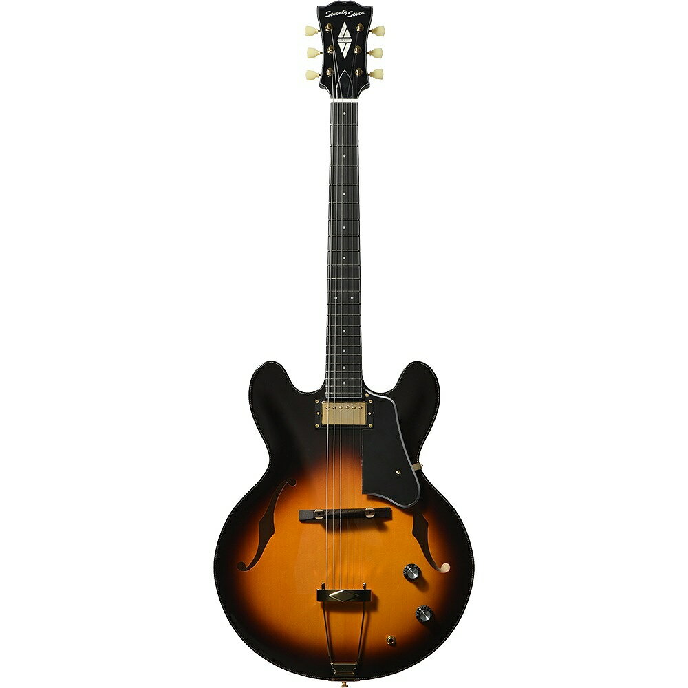 Rakuten - Seventy Seven Guitars Japan Tune-up Series EXRUBATO-ONE SB -Sunburst- 新品[セブンティーセブンギターズ][Deviser,ディバイザー][フルアコースティックギター,フルアコ,ホロウ][ES-335,ES-335タイプ][サンバースト,茶色][エレキギター,Electric Guitar]