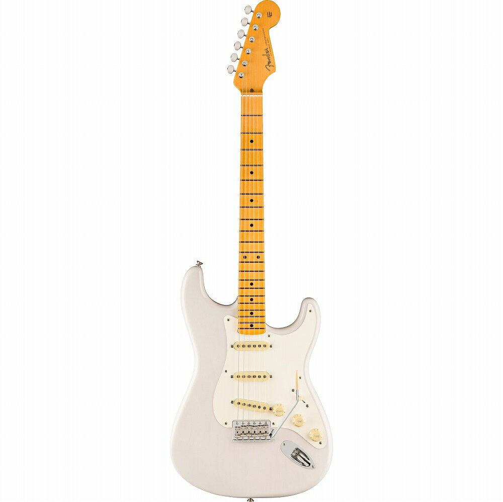 Eric Johnson Stratocasterは、ギターの名手エリック・ジョンソンの息をのむような音の芸術性と比類なきピュアなトーンを実現するシグネイチャーモデルです。 Eric Johnson Stratocasterはトーン作りに細心の注意を払うエリックによって特別にヴォイシングされたピックアップ、深めにコンター加工されたネックとボディ、特徴的なトレモロアセンブリなど、あらゆる面がエリック自身の厳格なスペックに合わせてデザインされています。 現代音楽界屈指のストラトマスターを称える、洗練されたシグネイチャーモデルです。 ●スペック 【General】 シリーズ：Artist Signature オリエンテーション：Right-Hand 原産国：US 【Neck】 ネック：1-Piece Quartersawn Maple ネックフィニッシュ：Gloss Nitrocellulose Lacquer ネックシェイプ：Soft "V" フィンガーボードラジアス：12" (305 mm) フィンガーボードの素材：Maple ポジションインレイ：Black Dot フレット数：21 トラスロッド：Vintage-Style Butt Adjust ナット：Bone ナット幅：1.650" (42 mm) フレットサイズ：Medium Jumbo スケール：25.5" (648 mm) 【Body】 ボディ：Alder ボディフィニッシュ：Gloss Lacquer ボディシェイプ：Stratocaster 【Hardware】 ブリッジ：6-Saddle American Vintage Synchronized Tremolo ブリッジカバー／テイルピース：Includes Chrome Bridge Cover ピックガード：1-Ply Parchment コントロールノブ：Parchment Plastic スウィッチチップ：Parchment ハードウェアフィニッシュ：Nickel/Chrome チューニングマシーン：Vintage-Style Staggered ストリング：Fender USA 250R Nickel Plated Steel (.010-.046 Gauges), PN 0730250406 トレモロアーム：American Vintage ネックプレート：4-Bolt Custom ストラップボタン：Vintage-Style 【Electronics】 ブリッジピックアップ：Specially Voiced Eric Johnson Single-Coil with Countersunk Mounting Screws ミドルピックアップ：Specially Voiced Eric Johnson Single-Coil with Countersunk Mounting Screws ネックピックアップ：Specially Voiced Eric Johnson Single-Coil with Countersunk Mounting Screws ピックアップコンフィギュレーション：SSS コントロール：Master Volume, Tone 1. (Neck Pickup), Tone 2. (Bridge Pickup) スウィッチ：5-Position Blade: Position 1. Bridge Pickup, Position 2. Bridge and Middle Pickup, Position 3. Middle Pickup, Position 4. Middle and Neck Pickup, Position 5. Neck Pickup 付属品：純正ハードケース、正規保証書 /_/_/_/♪出荷前調整ご要望承ります♪_/_/_/_/ ギタープラネットではご注文頂いた商品は 新品中古問わず検品・調整してから出荷致します。 弦高など細かなセッティング等、お好みに 合わせて調整も可能ですで、お気兼ねなく お申し付けくださいませ。 /_/_/_/_/_/_/_/_/_/_/_/_/_/_/_/_/_/_/_/_/_/ お問い合わせダイヤル：03-3259-0031 ※当商品は通信販売に限りご用意が可能でございます。実店舗での実機確認・試奏はお受け出来ませんので予めご了承ください。 ※掲載画像はサンプルになります。実際にお届けする商品とは色味や木目が異なる場合がございますのでご了承ください。