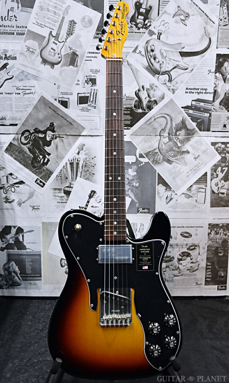 Fender American Vintage II 1977 Telecaster Custom -3 Color Sunburst-【VS23094...
