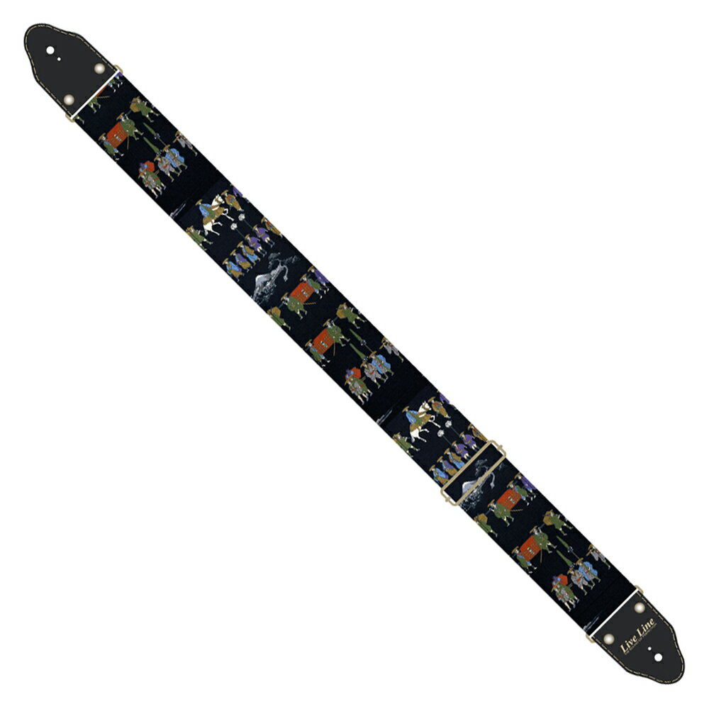 Live Line - Live Line / LSB48GYB 新品 大名行列 ブラック 幅広タイプ[ライブライン][ギター/ベース用]