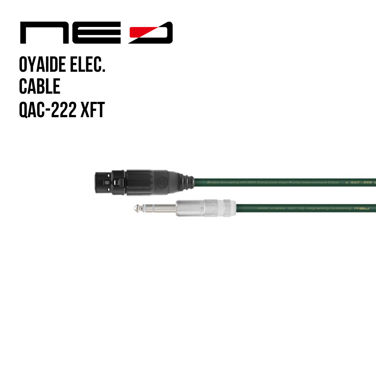 オヤイデ電気 NEOケーブル QAC-222 XFT/7.0 (XLRメス-TRS 7m)[OYAIDE][Microphone Cable]