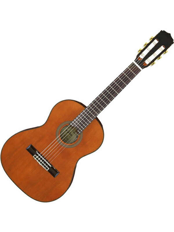 足台・クロス・チューナー・爪やすり・ソフトケースが付属する これからクラシックギターを始める方にオススメのモデルです。 弦長530mm、全長880mm、ナット幅48mm （一般的なギター： 弦長650mm、全長約1,000mm） Spec. Top : Solid Cedar Back & Sides : Sapelli Neck : Nato Fingerboard : Tech Wood Scale : 530 mm 付属品：純正ソフトケース、正規保証書 お問い合わせフリーダイヤル:0120-37-9630