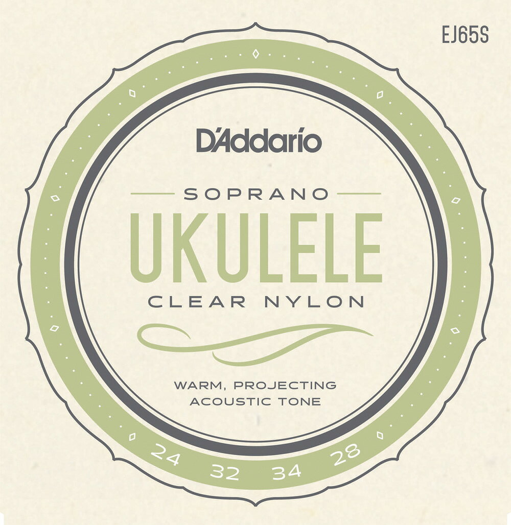 D'Addario EJ65S Clear Nylon ץΥ츹å[ꥪ][EJ-65S][ʥ][Soprano Ukulele][S...