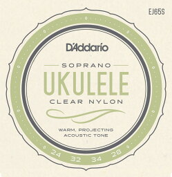 D'Addario EJ65S Clear Nylon ソプラノウクレレ弦セット[ダダリオ][EJ-65S][ナイロン弦][Soprano Ukulele][String][05P27May16]