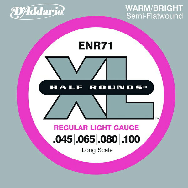 D'Addario 45-100 ENR71 Half Rounds Regular Light