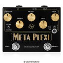 Cusack Music / Meta Plexiキューザックミュージック / メタプレキシ Cusack Music Meta Plexiは、様々なクラシックロックから現在まで、 多くのプレイヤーに愛され続けるブリティッシュスタイルの アンプサウンドが持つ様々なサウンドを備えています。 クラシックな“プレキシ”アンプのプリアンプをベースに設計され、 3バンドトーンスタックを備えています。 また、LEADチャンネルはディストーション回路の後に設定できる 3、6、9dBブーストで、ブーストレベルをスイッチで選択できます。 ●特徴 ・アナログシグナルパス ・プレキシのトーンスタックに基づく3バンドEQ ・選択可能なブーストを備えたLEADチャンネル ・2スタイルのサウンドを切り替えられるVINTAGE/MODERNスイッチ ・サイレントスイッチによるトゥルーバイパス ●コントロール ・VOLUME：音量を調整します。 ・TREBLE・MIDDLE・BASS：プレキシ時代のトーンスタックに 基づいた3バンドEQです。 ・GAIN：歪みの強さを調整します。 ・VINTAGE/MODERN：サウンドをヴィンテージスタイルと モダンスタイルで切り替えます。 ・LEAD LEVEL：LEADチャンネル時のブーストレベルを切り替えます。 ・LEADフットスイッチ：LEADチャンネルのON/OFFを切り替えます。 ※内部にトリムポットがありますが、製作時に調整するためのものです。 Cusack Music Meta Plexiは9V電池、またはスタンダードな センターマイナスDC9Vアダプターで駆動します。動作電流は19mAです。 インプット端子が電源を兼ねています。電池を入れている時、 ご使用にならない間はインプット端子からプラグを抜いておいて下さい。 また、長期間の保管をされる場合は電池を抜いておいて下さい。 種類：オーバードライブ、ディストーション、AIAB アダプター：9Vセンターマイナス 電池駆動：9V電池 コントロール：VOLUME、TREBLE、MIDDLE、BASS、GAIN、 VINTAGE/MODERN、LEAD LEVEL、LEAD、BYPASS お問い合わせフリーダイヤル:0120-37-9630　