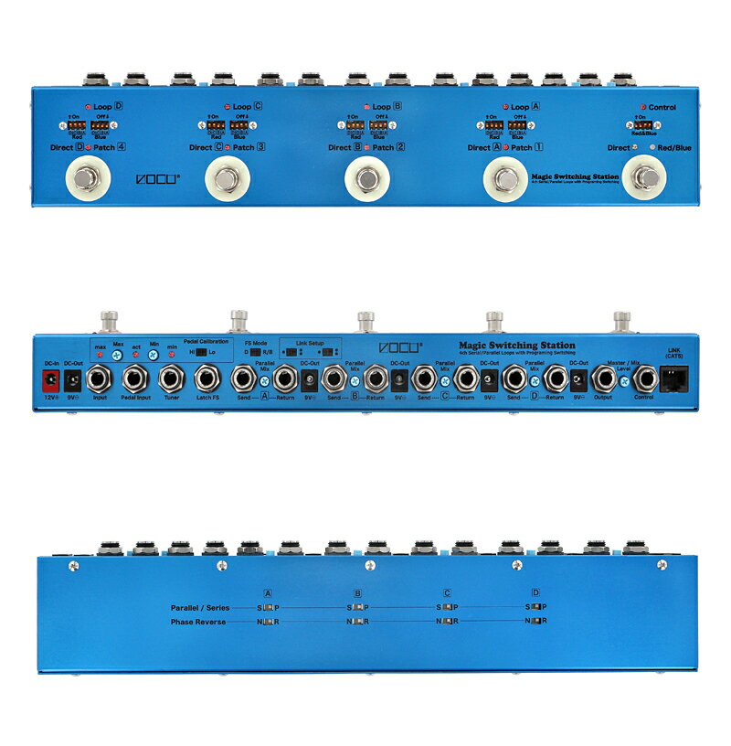 Line Selector - 【受注生産】【ACアダプター付】VOCU Magic Switching Station 新品 プログラマブル・スイッチャー[ボーキュ,ヴォーキュ][マジックスイッチングステーション][Effector,エフェクター]