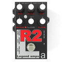 R-2 R-2は、1970〜80年代にフュージョンからハードロックまで、 あらゆるプレイヤーが愛用した. Mesa Boogie Rectifierの サウンドをターゲットにしています。 クリーンからオーバードライブまで芯があってヌケがよく、 伸びやかな音色を実現します。 "自分の音をポケットに入れて持ち歩こう"がコンセプトの レジェンドアンプシリーズが、一段と多機能に進化しました！ AMT レジェンドアンプ2（以下LA2）は、 伝説的な真空管ギターアンプのサウンドを、 ペダルサイズに詰め込んだプリアンプ／オーバードライブ。 何れのモデルもコンパクトながら、チューブアンプの エミュレーションにでは楽器業界随一の技術と経験を 誇るAMTならではの、リアルなサウンドを出力します。 LA2は単なるペダルプリアンプではありません。 特筆すべき機能の第一は、 "Drive"／ "Preamp" "Cab.Sim."という 3系統の独立アウトプットを装備していること。 "Drive"は、ギターアンプのクリーンチャンネルへ。 "Preamp"は、ギター用パワーアンプへ。"Cab.Sim."は キャビネットエミュレーターを装備し、 ミキサーやオーディオインターフェースへ、 それぞれ出力するための端子です。 各々のアウトプットは相互に干渉せず、 チャンネルスプリッター的に同時使用が可能です。 また、"Preamp"及び"Cab.Sim." アウトを使用した際には、 LA2はクリーンとオーバードライブ、2つのチャンネルを持った プリアンプとして機能します。エフェクトOFF時には、 EQとドライブチャンネルがバイパスされ、 1ボリュームのクリーンチャンネルを持ったプリアンプとして機能。 クリーンチャンネルのサウンドキャラクターは、全機種共通です。 また、"CL.Boost"スイッチによりミッド〜ハイとローの トーンバランスを切り替え可能です。 そしてエフェクトON時には、機種ごとにエミュレートした アンプキャラクターを持ったドライブチャンネルとEQが作動。 また、"Drive"アウトは通常のストンプボックスと同様に、 OFF時には全てのコントロールがバイパスされ、 ON時にはアクティブになります。 小型小電力のペダルサイズにリアルなアンプサウンドと 多彩な機能を搭載したLA2。さらに充実したラインナップから、 きっとあなたにピッタリの一台が見つかるでしょう！ お問い合わせフリーダイヤル:0120-37-9630　