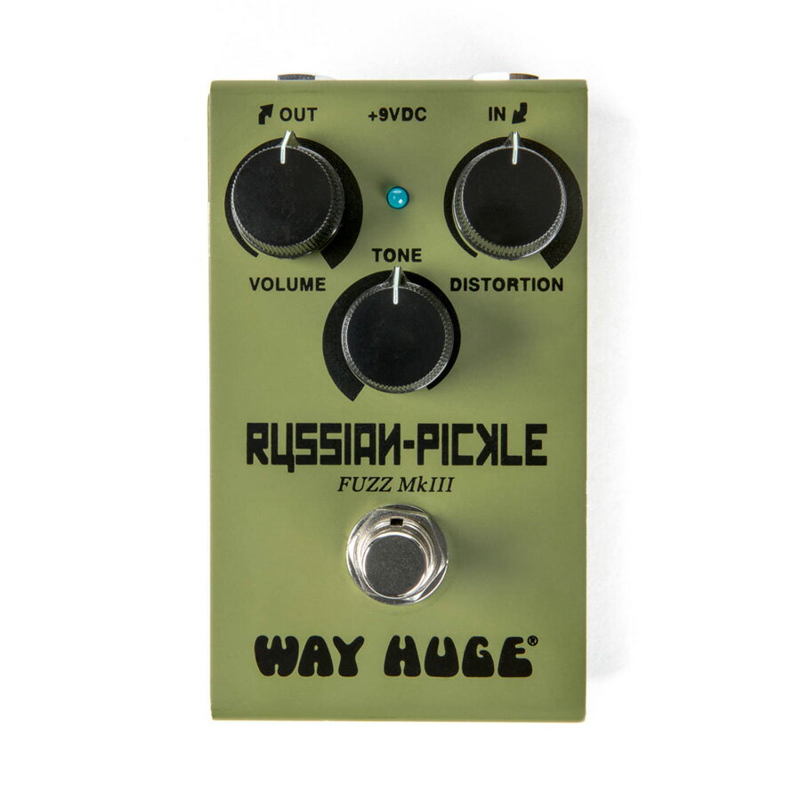 スムースでクリーミーなファズサウンドのWHE408 RUSSIAN-PICKLE&#8482;が “Way Huge Smalls”シリーズで新登場。 WHE408 RUSSIAN-PICKLE&#8482;と全く同じ回路、コントロールで構成され、 力強い中域と大地を震わすような低域のサウンドは健在です。 90年代のグランジや、ストーナーロックのグルーブ、 生々しいガレージロックのリフサウンドまで、RUSSIAN-PICKLE&#8482;は活躍します。 ●WHE408 RUSSIAN-PICKLE&#8482;と同じクリーミーなファズサウンドを コンパクトな新筐体で実現 ●クリアな中域と豊かな低域 ●シンプルな3ノブ コントロール 電源9V：006P/9V乾電池または9V AC/DCアダプター お問い合わせフリーダイヤル:0120-37-9630　