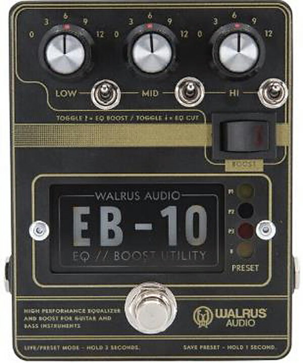 WALRUS AUDIO EB-10 WAL EB10 #B Matte Black 新品 プリアンプ、イコライザー、ブースター[ウォルラスオーディオ][EB10][Effector,エフェクター]