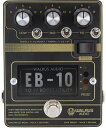 【スタジオグレードのサウンドへ】 EB-10はEQ、ブーストの機能を持ち、 プリセット機能を使用してライブでも レコーディングスタジオ級のサウンドを実現することができるペダルです。 幅広い調整のできるEQはブースト／カットの選択ができるので、 各帯域ごとに9段階の調整が可能となります。 中でもMIDは内部のトリムポッドを使ってさらに細かいセッティングが可能です。 プリセットモードでは3つのセッティングを保存することができるので、 ライブでより実践的なペダルです。 LOW - MID - HIの各ツマミごとにブーストとカットを3dbごとに調節でき、 カット12 - 9 - 6- 3、0、ブースト3 - 6 - 9 - 12の計9種類の設定が可能。 MIDは内部のトリムポッドで周波数とフィルターの帯域幅も調整でき、 パラメトリックなセッティング調整が可能。 BOOSTスイッチONで10dbのMOSFETブーストを始動。 ギターソロや出力の違う楽器を持ち帰る時に最適。 3つまで設定を保存できるPRESET MODE。 ■電源：9VDC センターマイナス（アダプター専用） ■SIZE：9.3cm X 11.8cm X 6cm（突起物含む） お問い合わせフリーダイヤル:0120-37-9630　