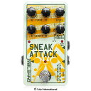 Malekko Heavy Inustry SNEAK ATTACKは、 ギターサウンドのアタックとディケイをコントロールできるペダルです。 オートスウェル、ヴァイオリン奏法と呼ばれるアタックを消したサウンドを作ったり、 トレモロエフェクトのように使うことができます。 音のアタック（立ち上がり）とディケイ（減衰）のカーブと長さを個別にコントロールできます。 入力されるシグナルだけでなく、本体のフットスイッチやMalekko LIL' BUDDYを使用した リモートスイッチ、さらに外部クロック/クリックトラックによって アタック/ディケイのマニュアルトリガーも可能です。 トリガーを検出した時にLEDが点灯し、別のLEDで実際の音の動きを視覚的に表示できます。 ●特徴 ・シングルトリガーとサイクリング（トレモロ）モード ・インプットシグナルのスレッショルドによるオートトリガー ・フットスイッチによるマニュアルトリガー（アタックのみ） ・LIL' BUDDYフットスイッチによるマニュアルトリガー ・外部クリックトラックやクロックによるマニュアルトリガー ・A/Dエンベロープを循環するLFOによるサイクリングモード ・サイクリングモードはLIL' BUDDYフットスイッチによるタップテンポが可能 ・外部クリックトラックによるテンポ設定も可能 お問い合わせフリーダイヤル:0120-37-9630　