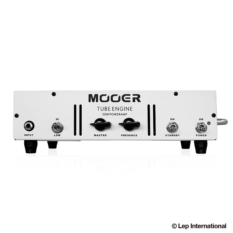 Mooer Tube Engineは20Wの真空管パワーアンプです。 クラスAB回路には手作業でマッチングされたEL84真空管を使用し、 多くのプリアンプペダルやアンプモデラー等と組み合わせてご使用いただけます。 特にGE200やPreamp Live、Micro Preampシリーズを始め、 多くのデジタルアンプ機器との組み合わせに最適です。 Tube Engineはプリアンプまでの機材の持つサウンドをリアルかつ トランスペアレントに出力します。 ソリッドステートのパワーアンプよりも暖かなカラーを加え、 それがリアルで存在感のあるトーンとなります。 PresenceとMasterのシンプルなコントロールで、 音色の明るさと音量を調整することができます。 インプット部には2つのゲインセッティングがあり、 接続する機材に合わせて簡単に切り替えることができます。 Tube Engineは軽量なメタル筐体を使用し、ラックマウントも可能です。 持ち運びにも最適です。 Tube Engineはスタンダードな19インチラックマウントのためのラグが付属し、 2Uラックスペースにマウントすることができます。 ●特徴 ・20WクラスAB真空管パワーアンプ ・Hi/Lowゲインインプット ・強靭かつ軽量なメタル筐体 ・キャリングハンドル、ラックマウントラグ付属 ・1×12AX7（ECC83）、1×12AT7（ECC81）、2×EL84（6BQ5） ・1×16&#8486;、1×8&#8486;、2×16&#8486;スピーカーアウトプット お問い合わせフリーダイヤル:0120-37-9630　