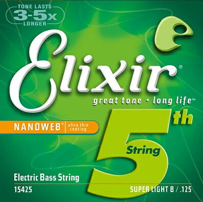 ڥХ鸹Elixir NANOWEB #15425 Super Light Low-B Long Scale 5١[ꥯ][ƥ][ѡ饤][󥰥][١,Bass String]