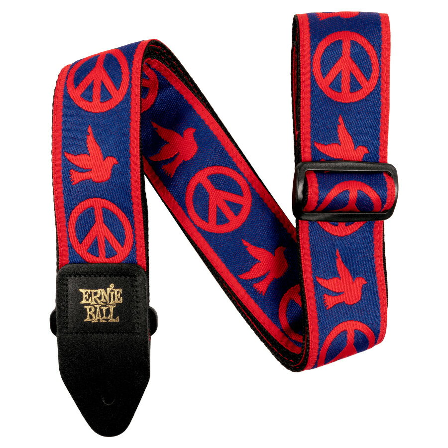 ERNIE BALL RED AND BLUE PEACE LOVE DOVE JACQUARD STRAP #P04698 ギターストラップ[アーニーボール][ジャカード織][Guitar Strap][ギター/ベース用](2.0)