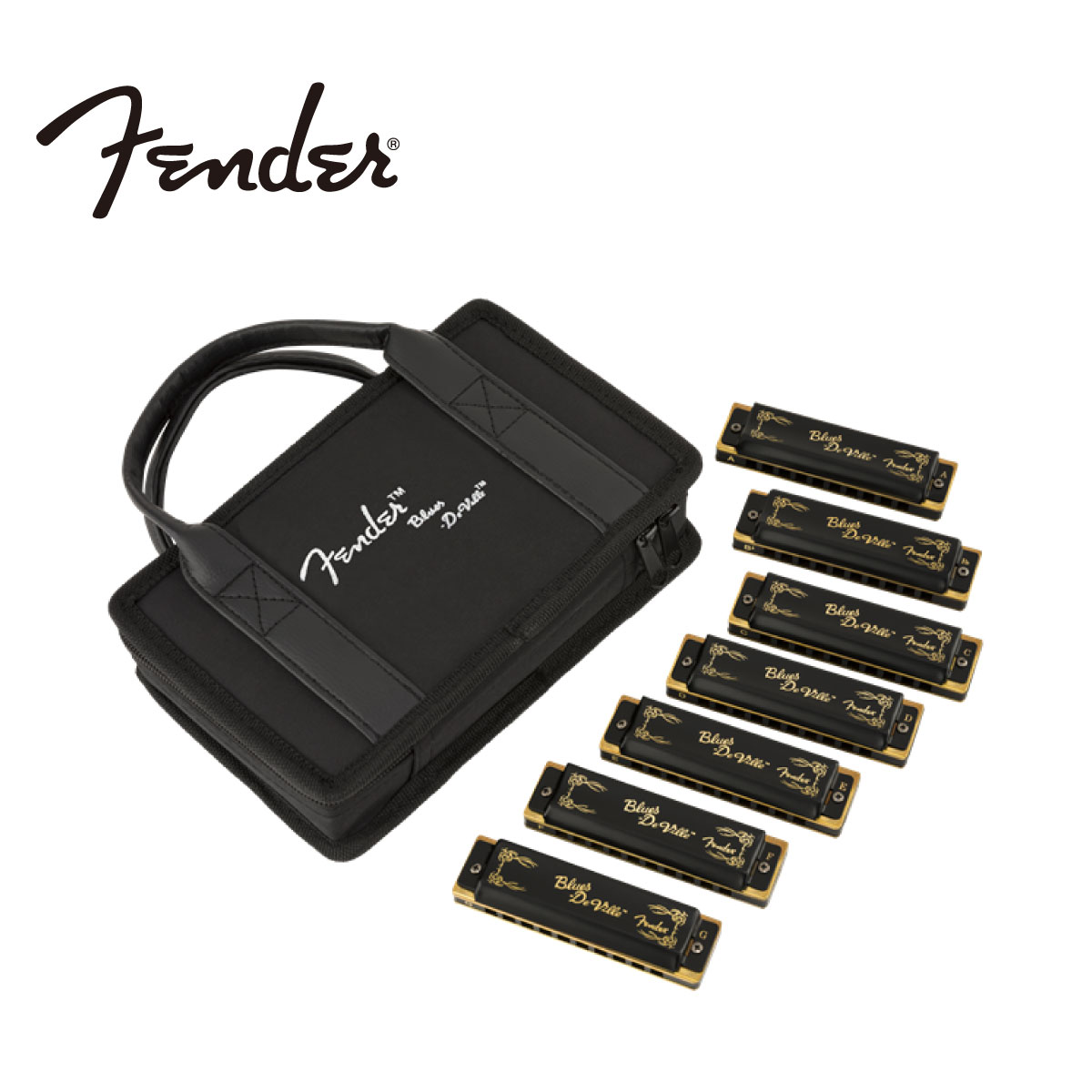 Fender Blues DeVille Harmonicas - 7-Pack with Case 10n[jJ[tF_[][Harmonica]