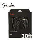 Fender Deluxe Series Coil Cable 30 039 -Black Tweed- 新品 フェンダー ブラックツイード,黒 シールド,ケーブル カールコード Guitar,Bass,ギター,ベース