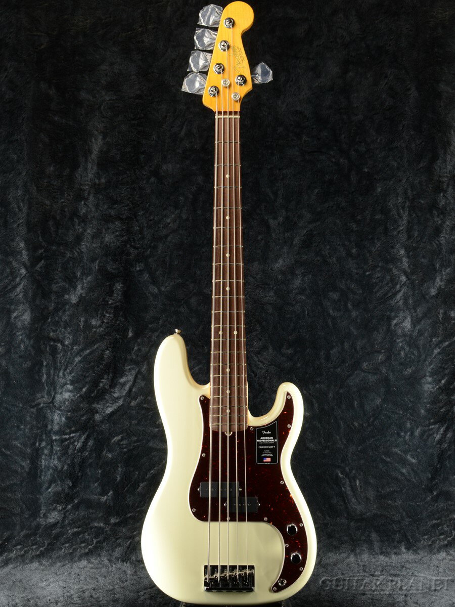 Fender USA American Professional II Precision Bass V -Olympic White / Rosewood- 新品[フェンダー][アメリカンプロフェッショナル,アメプロ][プレシジョンベース,プレベ][5弦][ホワイト,白]