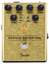 NAMM SHOW 2018 にて本格始動され、話題となったFender New Pedalsが待望のリリース!! 強烈なサウンドを柔軟にコントロールできるPugilist Distortionは、既存のセッティングを格段にパワーアップさせることでしょう。個別にトーンを設定できる2つのゲインコントロールを搭載し、複数のディストーションを扱うことができるこのペダルは、あらゆるセッティングにフィットします。Series/Blendスイッチを使用することで2つのゲインチャンネルをカスケードし、より厚みのあるディストーションを作り出すことが可能です。豊かな低音を生み出すBass Boostスイッチ、そして2つのチャンネルのバランスを調整するBlend Control等によって、プレイヤーは思いどおりのサウンドを生み出すことができます。 フェンダーが誇るエキスパートたちによってデザインされたPugilist Distortionは、完全オリジナルの回路を採用しています。無数のプレイヤーたちの協力を得て開発されたこのストンプボックスは、ステージでの使いやすさが徹底的に追及されています。ボディには軽量かつ耐久性の高いアルマイトを採用し、Amp Jewel LEDはフェンダーならではのクラシックなルックを演出しています。 LEDバックライトを搭載したノブは、ステージ上でも抜群の視認性を誇ります。また迅速で簡単な電池交換を可能にする、マグネット式9 V電池ホルダー（特許申請中）を採用。 凶暴にも繊細にもなれるPugilist Distortionがあれば、サウンドを自由自在に歪ませることができます。 付属品：正規保証書 お問い合わせフリーダイヤル:0120-37-9630　