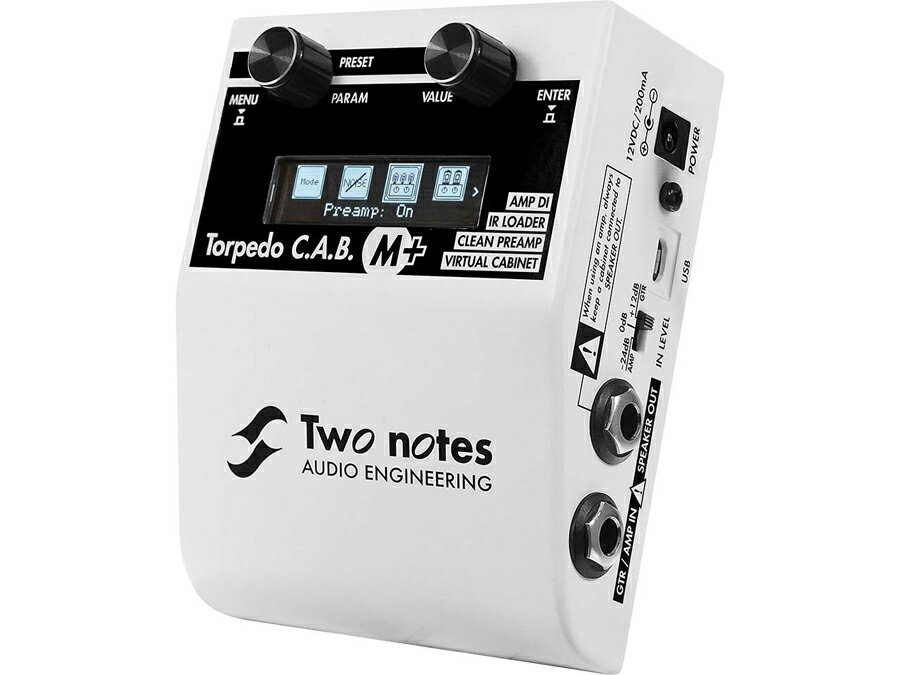 Two notes Audio Engineering Torpedo C.A.B. M+ 新品 スピーカー・シミュレーター [ツーノーツ][トーピード][キャビネットシミュレーター][Effector,エフェクター]