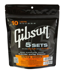 【純正品】【5セット】Gibson 10-46 Brite Wires Light SVP-700L 5セットパック[ギブソン][エレキギター弦,string]