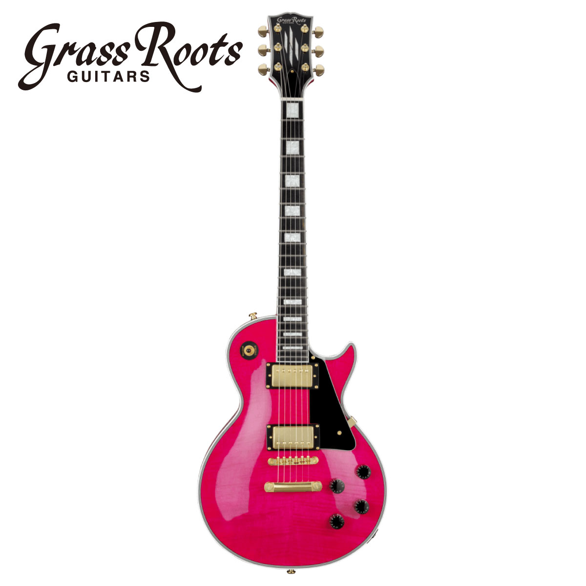 GrassRoots G-LP-65C FM 新品 シースルーピンク グラスルーツ ESPブランド Les Paul,レスポールタイプ See Thru Pink Electric Guitar,エレキギター