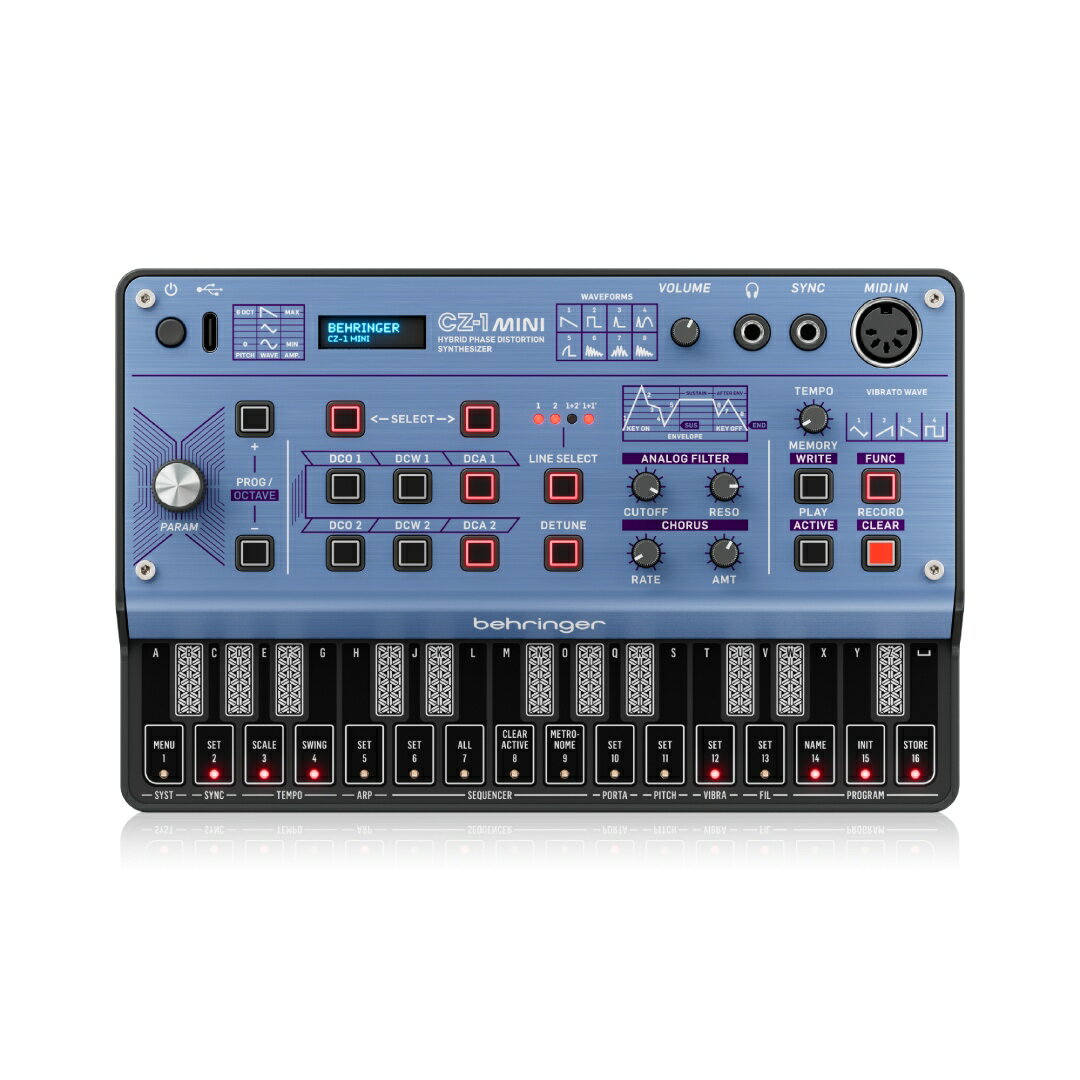 Other - 【予約受付中】behringer / CZ-1 MINI 新品 3ボイスハイブリッドフェイズディストーションシンセサイザー[ベリンガー][シーゼット1・ミニ][アナログシンセサイザー]