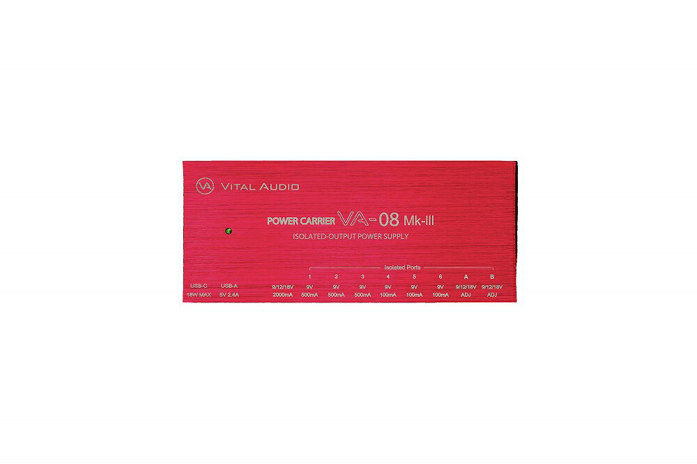 Vital Audio / POWER CARRIER VA-08 Mk-III 新品 パワーサプライ[バイタルオーディオ][パワーキャリー][Power Supply][USB TypeA,C][エフェクター,Effector]