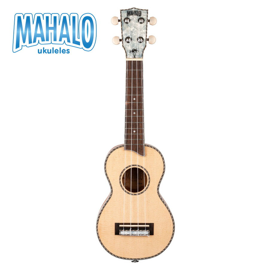 MAHALO ~Pearl Series~ MP1 新品 ソプラノウクレレ[マハロ][マホガニー,Mahogany][シトカスプルース,Spruce][パール][Soprano Ukulele]