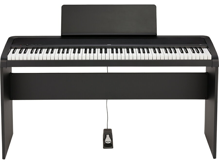 KORG B2 -Black- Digital Piano 《スタンド&ダンパーペダル＆譜面立て付き!!》 新品 88鍵盤デジタルピアノ[コルグ][スピーカー搭載][ブラック,黒][Keyboard,電子ピアノ,キーボード][STB1-BK]