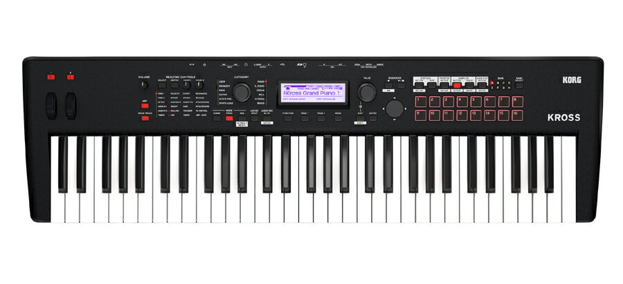 【新品アウトレット特価】KORG KROSS2-61-MB（Super Matte Black）61鍵 ミュージック ワークステーション コルグ 61keys Synthesizer,シンセサイザー