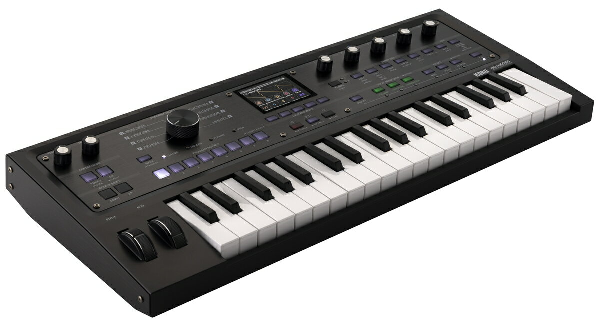 【限定カラー/ソフトケース付!!】KORG microKORG 2 MBK(メタリックブラック) MK-2 -SYNTHESIZER/VOCODER- 新品 シンセサイザー/ボコーダー[コルグ][マイクロコルグ2][Synthesizer][Vocoder][Keyboard,キーボード][Metallic Black,黒][37鍵盤]