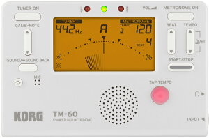 KORG TM-60 WH ホワイト 新品 チューナー/メトロノーム[コルグ][TM60][白][Tuner][Metronome]