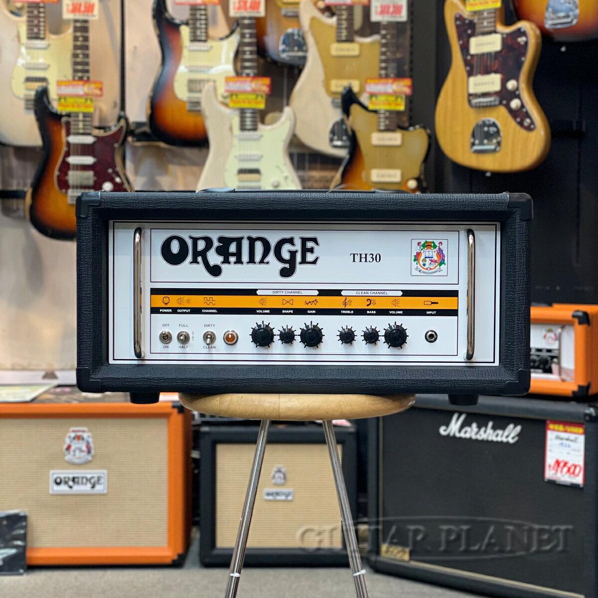 乐天商城 - 【30W】Orange TH30 Head Black 新品 フルチューブアンプヘッド[オレンジ][真空管搭載][Black.,ブラック,黒][Guitar Amplifier,Head]