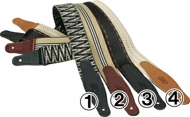 コットンや織物、ポリ等々で作られています。 レザーと比べても重量が軽く、リーズナブルです。 モデルにより、裏面やエンド部分にレザーが使用されています。 ウーヴェン（織物素材）。 サイズ：幅約5.1cm 長さ最長1m45cm（スライド式調整） カラー ・MSSW80-001 ・MSSW80-002 ・MSSW80-003 ・MSSW80-004 お問い合わせフリーダイヤル:0120-37-9630　