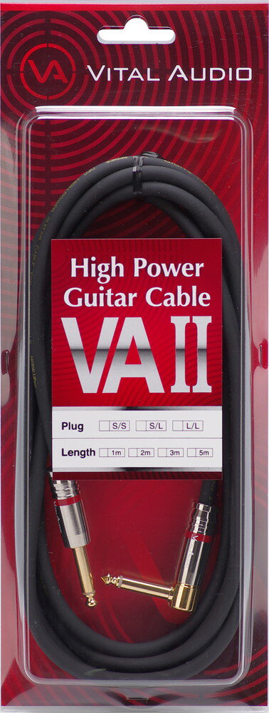 Vital Audio VAII-1M L/L (2P L型/2P L型) 1m 新品 ギター用 バイタルオーディオ Shield,Cable,シールド,ケーブル