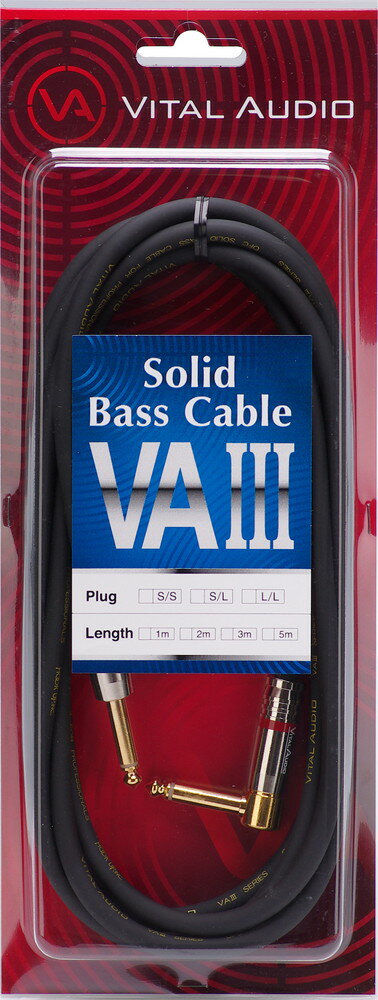 Vital Audio VAIII-5M S/L (2Pストレート/2P L型) 5m 新品 ベース推奨[バイタルオーディオ][Shield,Cable,シールド,ケーブル]