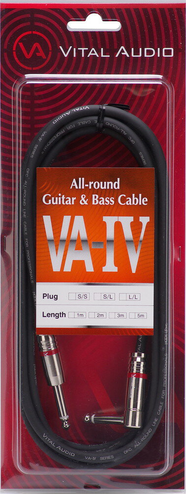 Vital Audio VA-IV-1M S/L (2Pストレート/2P L型) 1m 新品[バイタルオーディオ][Shield,Cable,シールド,ケーブル]