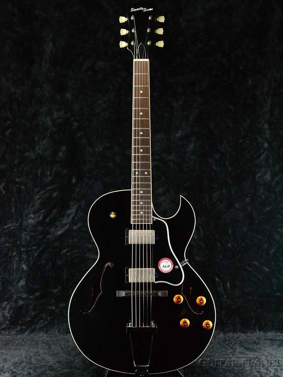Seventy Seven Guitars HAWK-STD/DEEP-JT -BLK- 新品 セブンティーセブンギターズ 国産 Black,ブラック,黒 フルアコ エレキギター,Electric Guitar