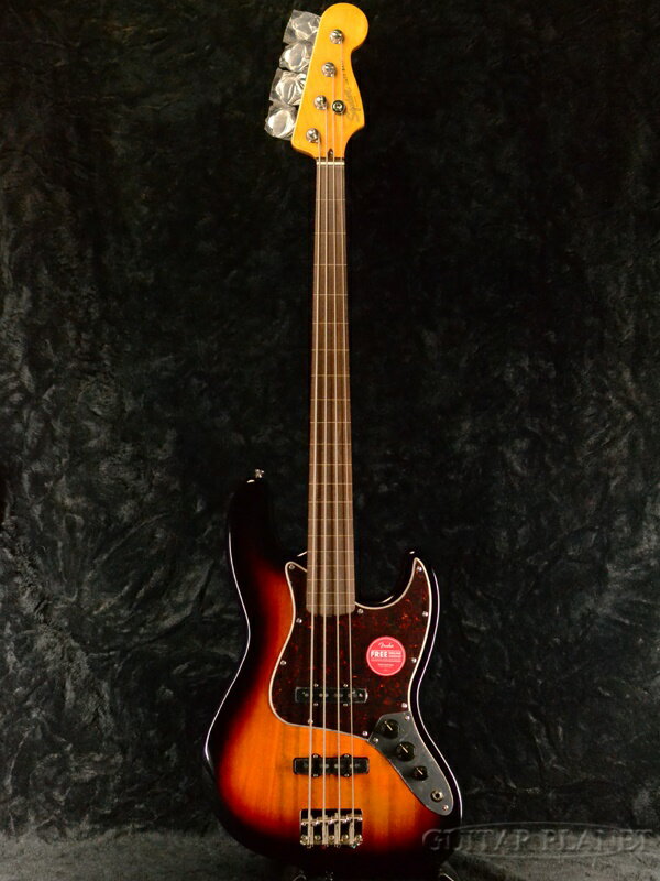 Squier Classic Vibe 60s Jazz Bass Fretless -3 Color Sunburst- 新品 3カラーサンバースト スクワイヤー ジャズベース フレットレス Electric Bass,エレキベース