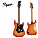 Squier Contemporary Stratocaster Special HTは、こだわりの強い現代のプレーヤーを満足させるために、これまでの象徴的なフェンダーデザインには無かった、大胆な変更を加えました。 このギターの心臓部である、Squier SQR alnico single-coilピックアップは、ミドルピックアップがリアピックアップの近くに配置された特別仕様で、個性的でダイナミックなセッティングをもたらします。最適なトーンと安定性が特徴のローステッドメープルネックと、卓越したプリアビリティを追求したスカルプテッドヒールデザインは、ハイポジションへのアクセスを容易にします。 理想的なボディの鳴りが得られるストリングスルーボディのハードテイルブリッジ、滑らかなチューニングと弦交換が簡単なスプリットシャフト付シ ールドギアのチューニングマシンなど、スペック表だけでは分からない高性能なコンポーネントを備えています。 また、ステルスブラックのハードウェアと、プレミアムな外観のクロムロゴを配した洗練されたマッチングヘッドは唯一無二のルックスを演出します。 Spec Series: Contemporary Body Material: Poplar Body Finish: Gloss Polyurethane Neck: Roasted Maple, “C” Shape Neck Finish: Satin Urethane with Gloss Urethane Headstock Face Fingerboard: Indian Laurel, 12” (305 mm) Frets: 22, Jumbo Position Inlays: Pearloid Dot (Indian Laurel) Nut (Material/Width): Graphite, 1.650” (42 mm) Tuning Machines: Sealed Die-Cast with Split Shafts Scale Length: 25.5” (648 mm) Bridge: 6-Saddle String-Through-Body Hardtail With Block Saddles Pickguard: 3-Ply Black Pickups: Squier&#174; SQR&#8482; Alnico Single-Coil (Bridge), Squier&#174; SQR&#8482; Alnico Single-Coil (Middle), Squier&#174; SQR&#8482; Alnico Single-Coil (Neck) Pickup Switching: 5-Position Blade, Special Switching: Position 1. Bridge and Middle (Series, Hum-Cancelling), 2. Middle, 3. Middle and Neck (Parallel), 4. Bridge, Middle and Neck, 5. Neck Controls: Master Volume, Master Tone Control Knobs: White Plastic Hardware Finish: Black Strings: Nickel Plated Steel (.009-.042 Gauges) Case/Gig Bag: None 付属品：純正ソフトケース、正規保証書 お問い合わせフリーダイヤル:0120-37-9630