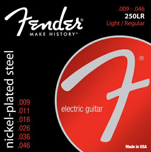 Fender 09-46 Nickel-Plated Steel 250LR[フェンダー][ライト/レギュラーゲージ][エレキギター弦,String]