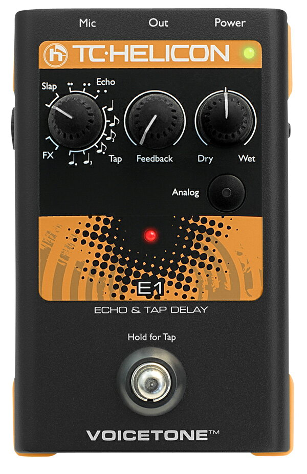 TC HELICON Voice Tone E1 新品 ヴォーカル用エコー/ディレイ TCヘリコン,t.c.electronic,TCエレクトロニック Vocal Effector,エフェクター Echo Delay