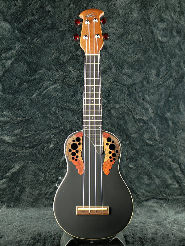 Applause by Ovation UAE20-5E ピックアップ付き 新品 ソプラノウクレレ[アプローズ][オベーション][Ebony Satin,エボニーサテン,Black,ブラック,黒][Soprano][Electric Ukulele,エレクトリックウクレレ][UAE-20]